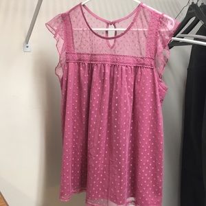 No boundaries pink lacy shirt XXL